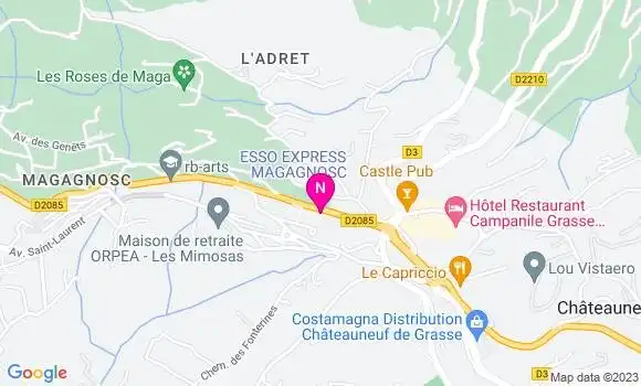 Localisation Esso Express