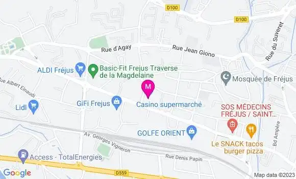 Localisation Casino Supermarché