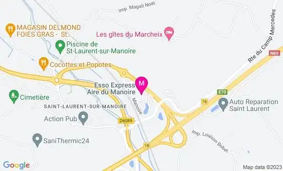 Localisation Esso Express Aire du Manoire