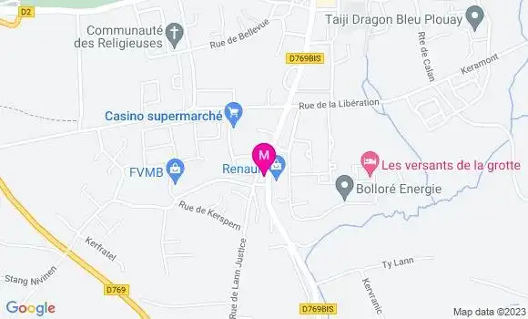 Localisation Plouay Automobiles