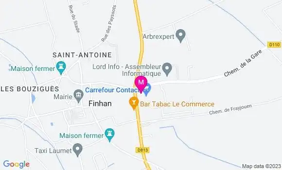 Localisation Carrefour Station