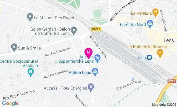 Localisation Auchan Supermarché