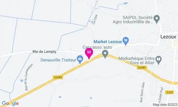 Localisation Larzat et Meyronne
