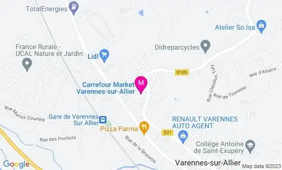 Localisation Carrefour Market