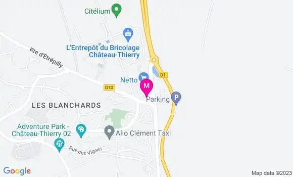Localisation Station Netto