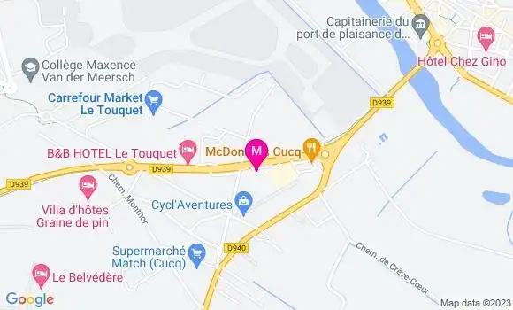 Localisation Relais du Touquet