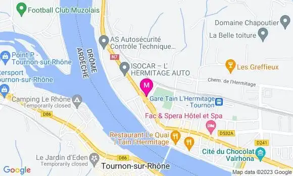 Localisation Relais des Côtes du Rhône