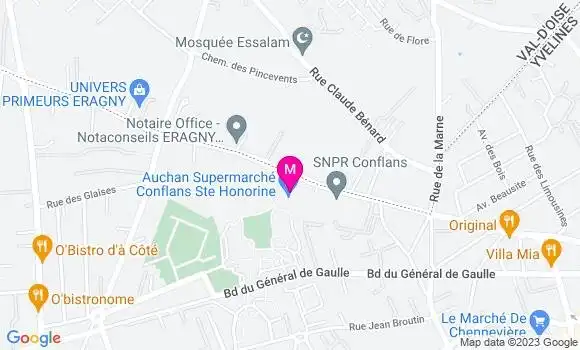 Localisation Auchan Supermarché