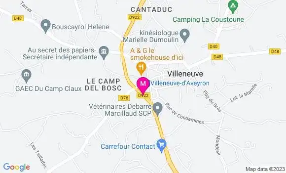 Localisation Carrefour Contact