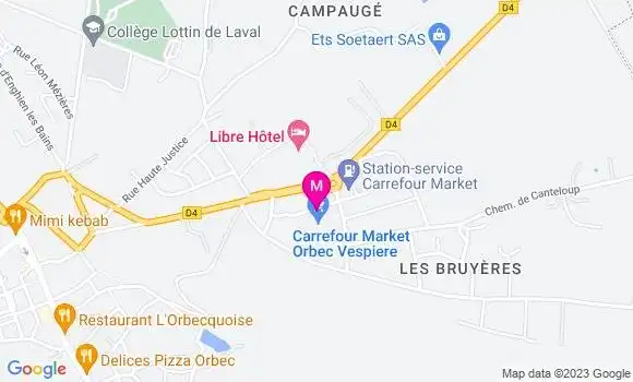 Localisation Carrefour Market