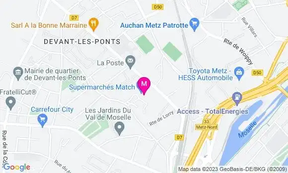 Localisation Supermarchés Match