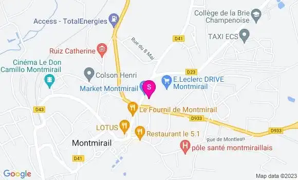 Localisation Carrefour Market