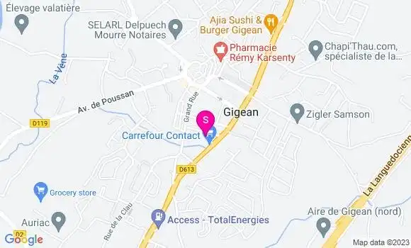 Localisation Carrefour Contact