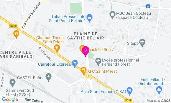Localisation Relais St Priest Saythe