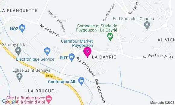 Localisation Carrefour Market