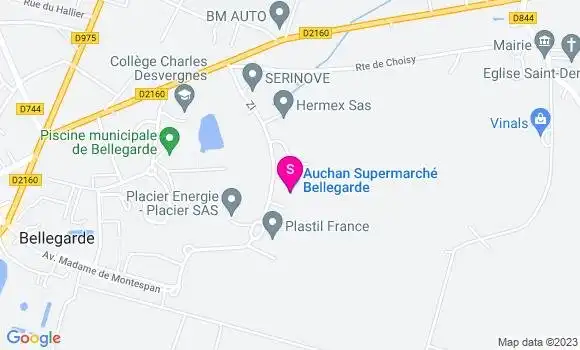Localisation Auchan Supermarché