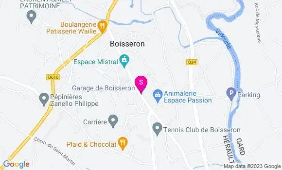 Localisation Garage de Boisseron