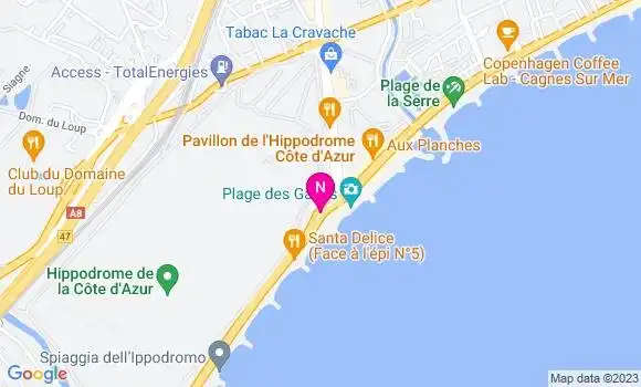 Localisation Station Eni Cros de Cagnes