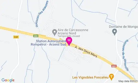 Localisation Station Autoroutière