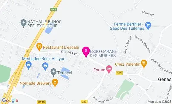 Localisation Garage des Muriers