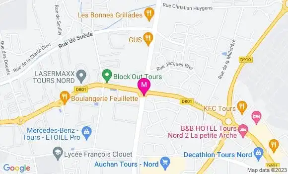 Localisation Station Auchan
