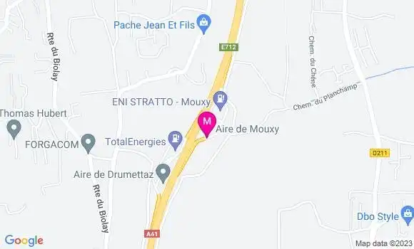 Localisation Aire de Mouxy