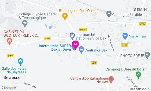 Localisation Intermarche Dax