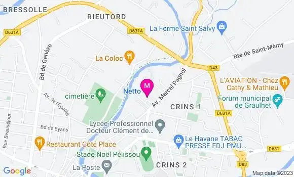 Localisation Station Netto