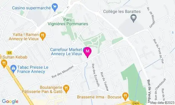 Localisation Carrefour Market