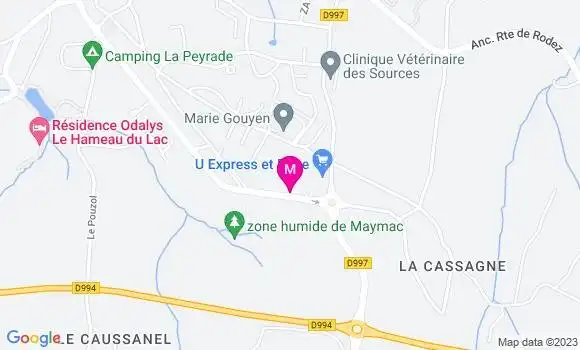 Localisation U Express Station Essence