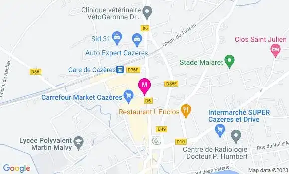 Localisation Carrefour Market