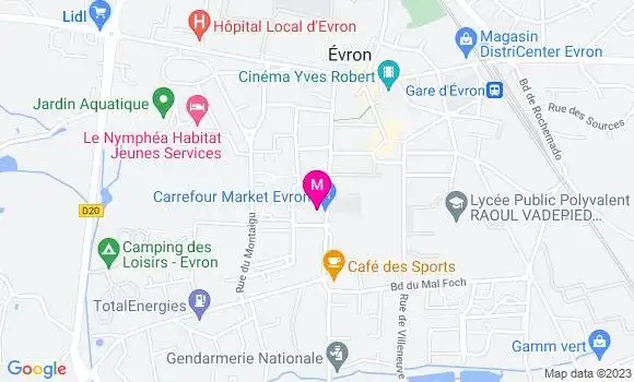 Localisation Carrefour Market