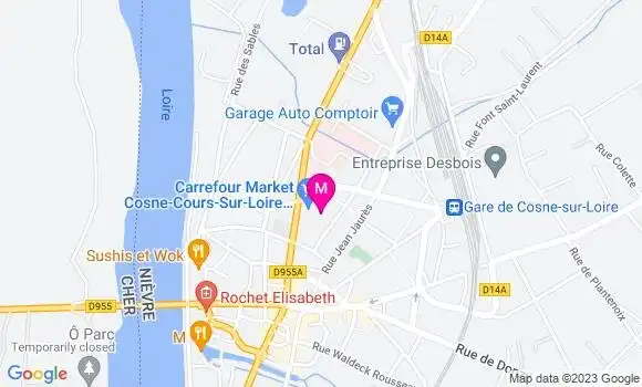 Localisation Carrefour Market