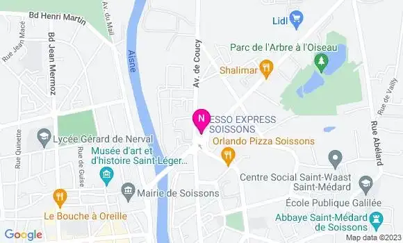 Localisation Esso Express