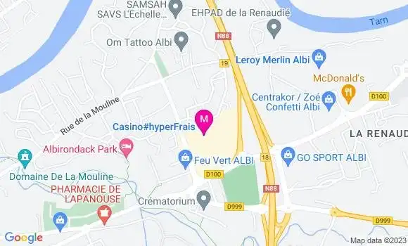Localisation Station Géant Casino