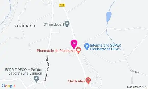 Localisation Intermarché Station Ploulec