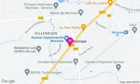 Localisation Station Auchan