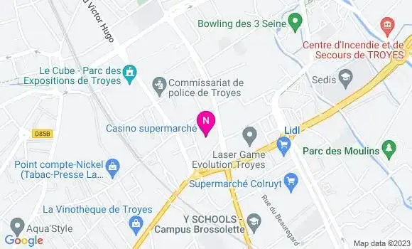 Localisation Supermarché Casino