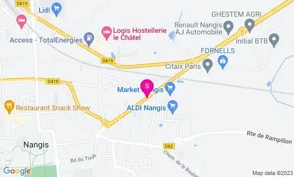 Localisation Carrefour Market