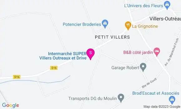 Localisation Intermarché Station Villers Outreaux