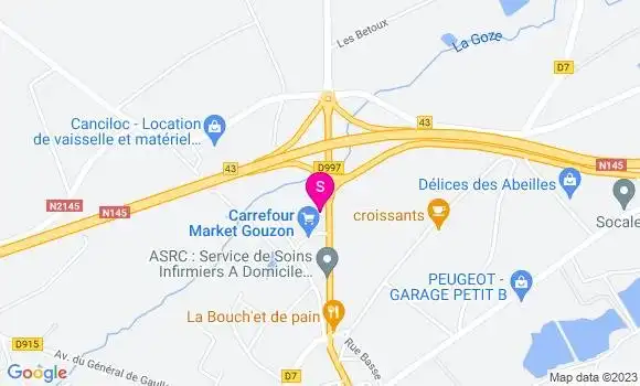 Localisation Carrefour Market