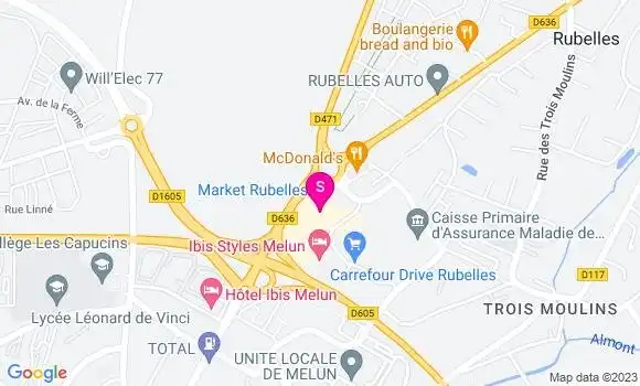Localisation Carrefour Market