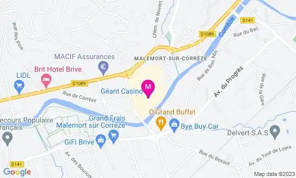 Localisation Géant Casino