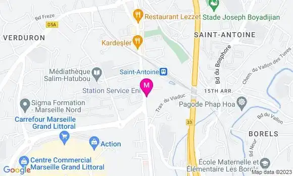 Localisation Station Eni
