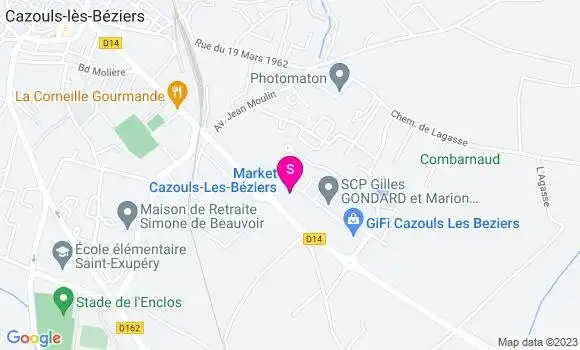 Localisation Carrefour Market
