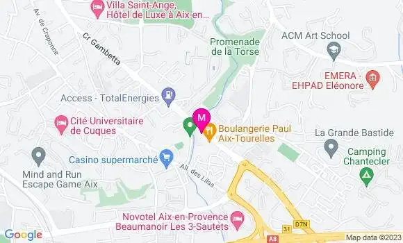 Localisation Esso Express