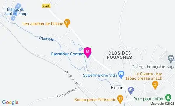 Localisation Carrefour Contact