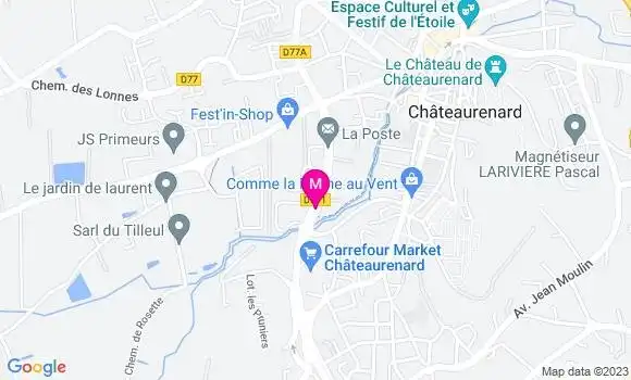 Localisation Station Service Carrefour