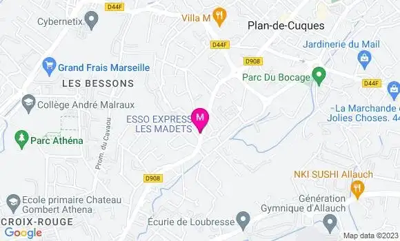 Localisation Esso Express