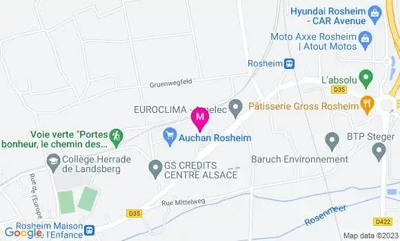 Localisation Auchan Supermarché
